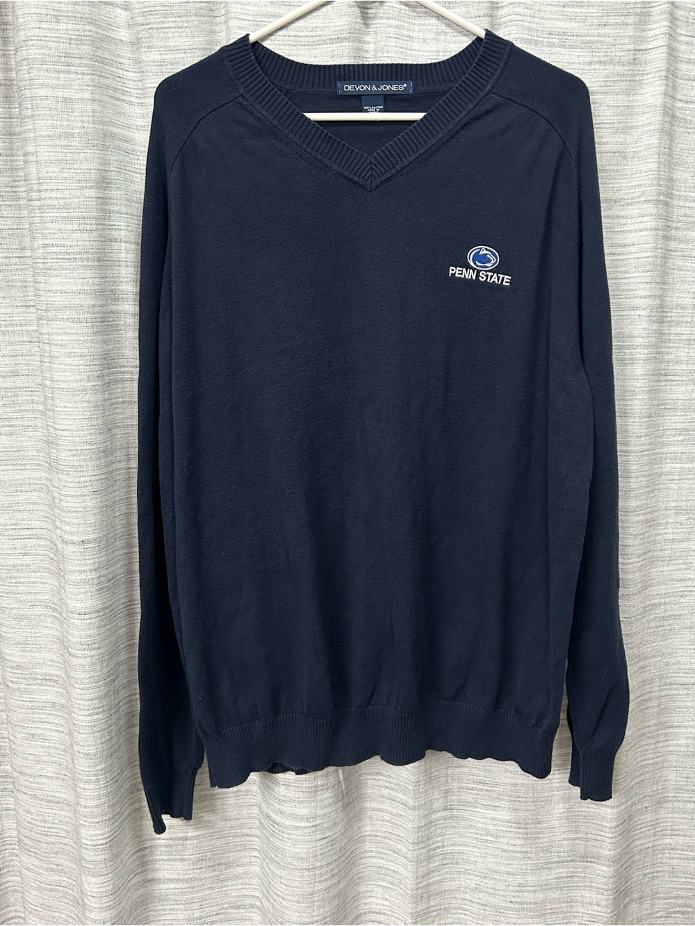 Devon & Jones men’s Penn State Navy blue 100% cotton Sweater size XL